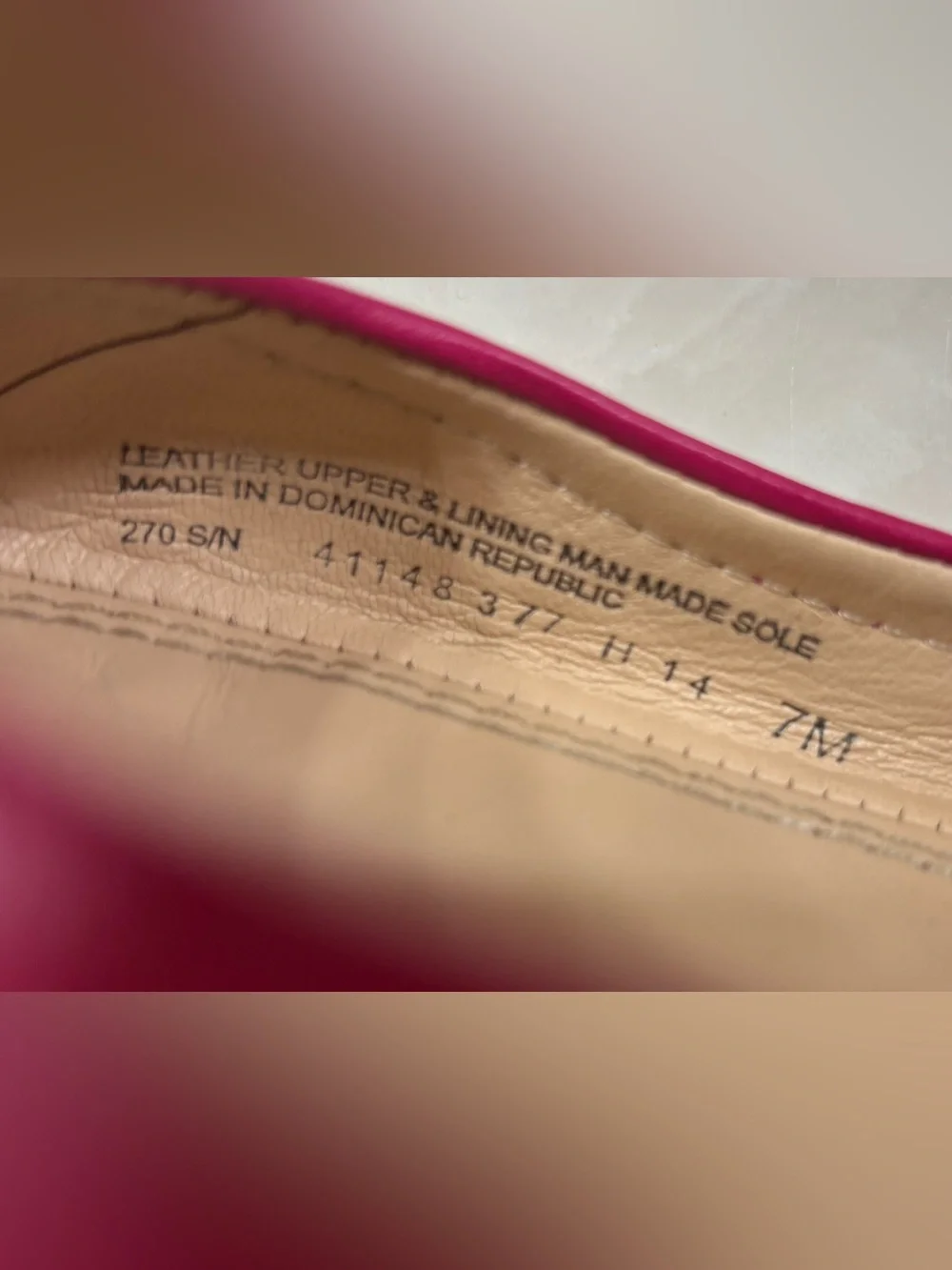 Tory Burch Hot Pink Leather Ballet Flats with Gold Logo